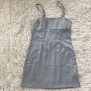 Blue slip dress